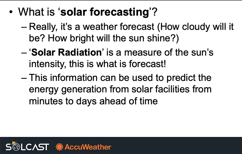 Solar Power Forecasting: what it is and how to do it